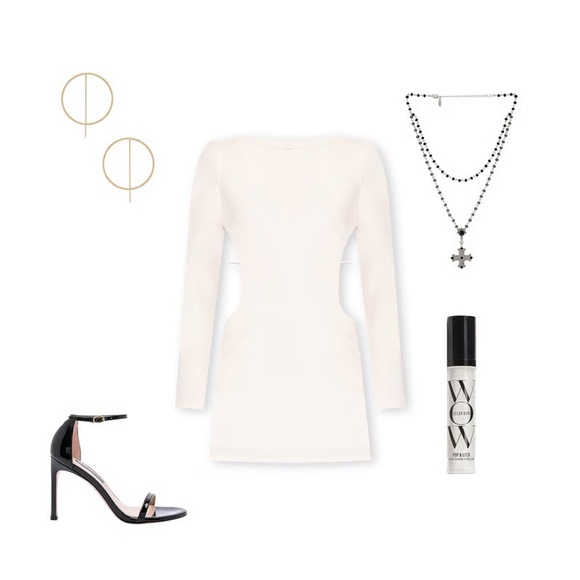 CAMILA COELO Elena mini dress Elegant‎ Cream White Backless Dress - Picture 3 of 10